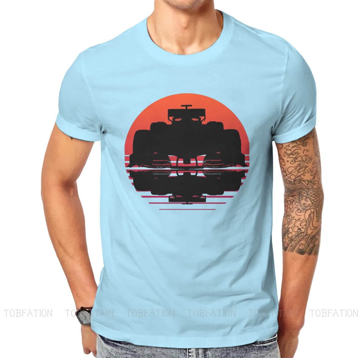 F1 Car Vintage Sunrise T-Shirt