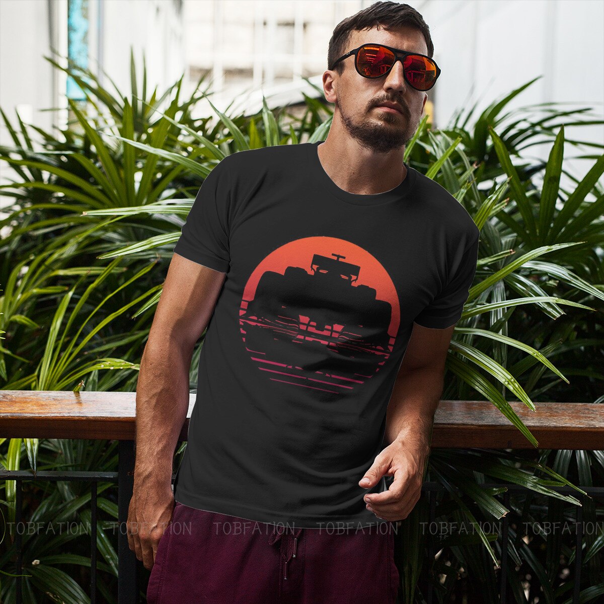 F1 Car Vintage Sunrise T-Shirt
