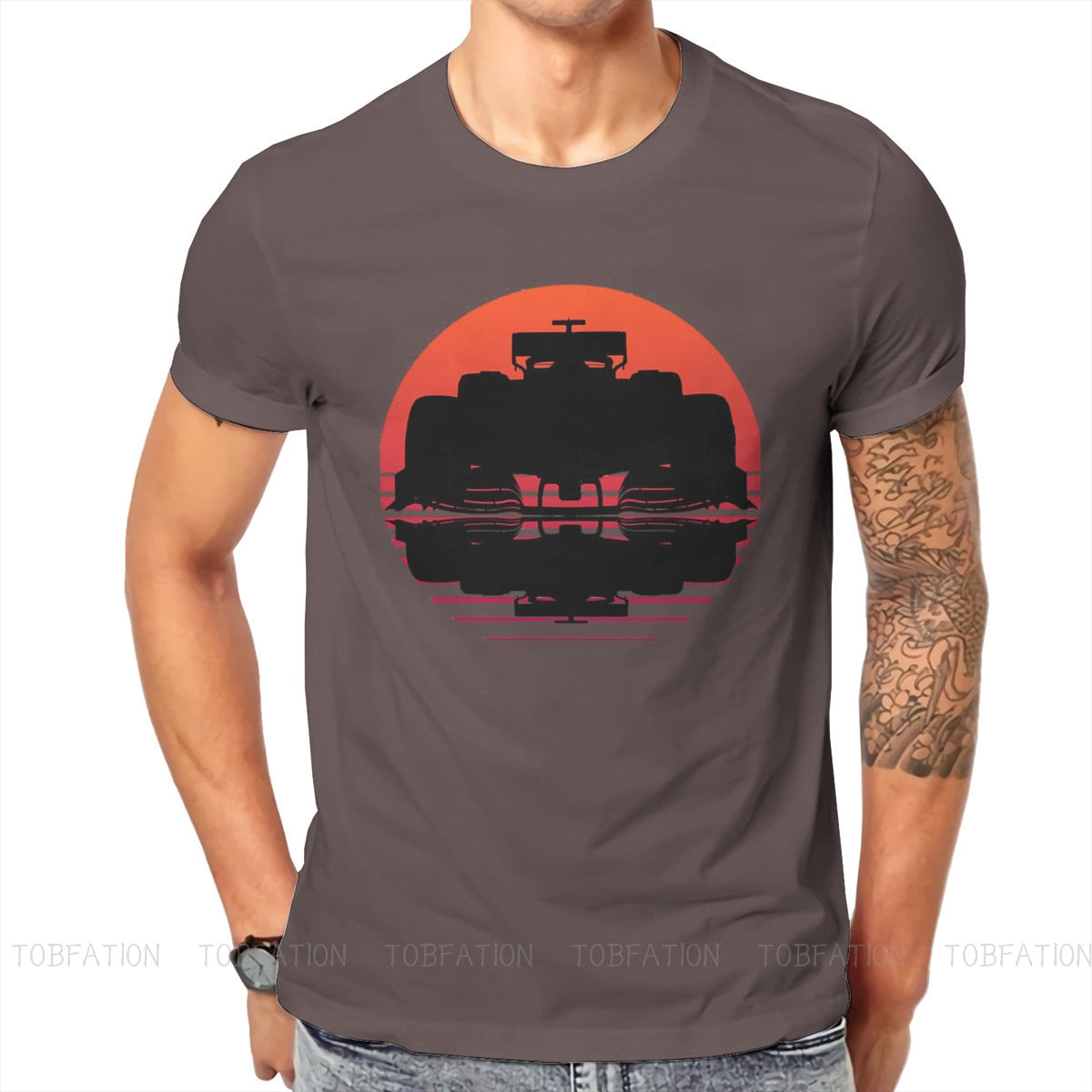 F1 Car Vintage Sunrise T-Shirt