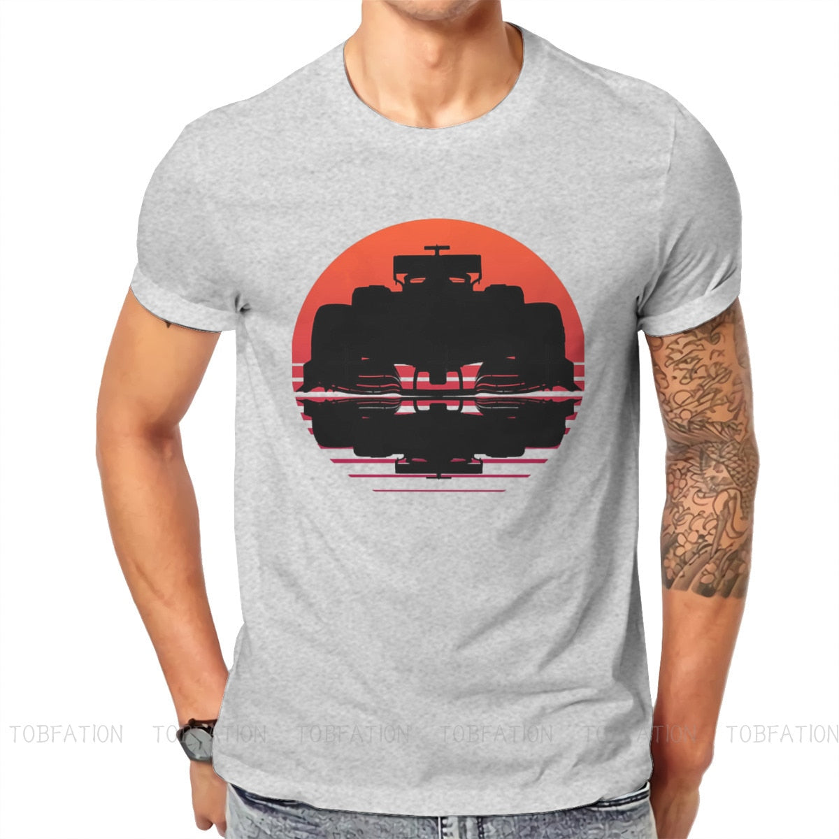 F1 Car Vintage Sunrise T-Shirt