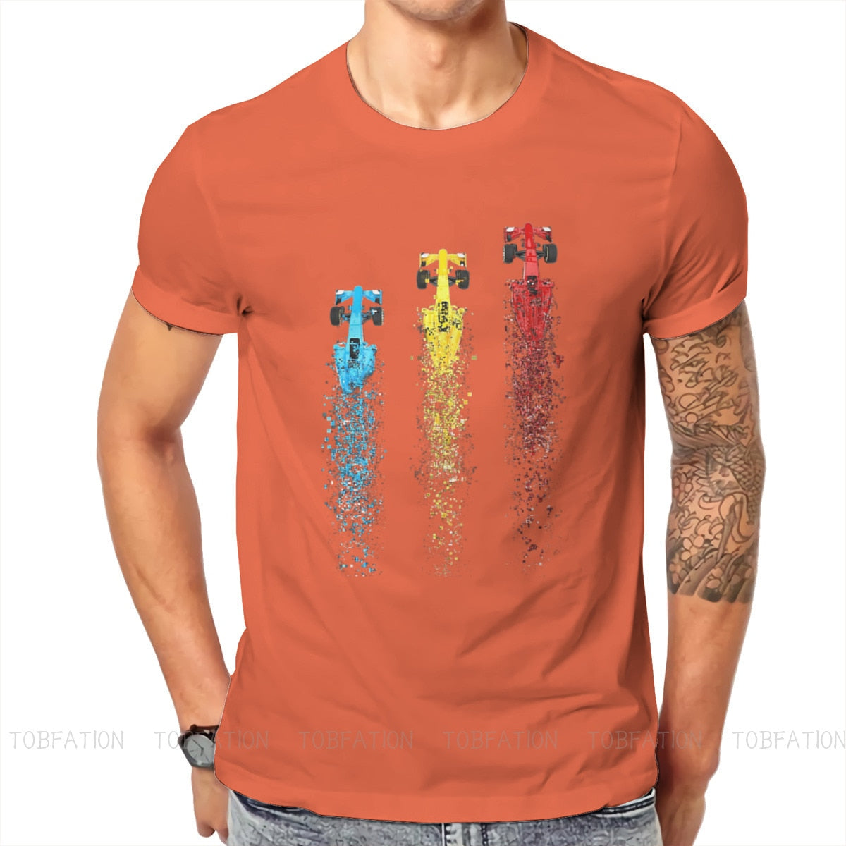 Abstract Formula 1 Cars Racing T-Shirt