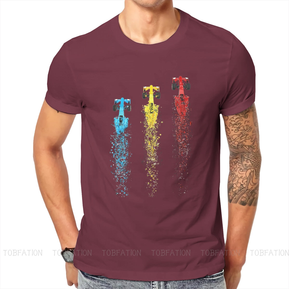 Abstract Formula 1 Cars Racing T-Shirt