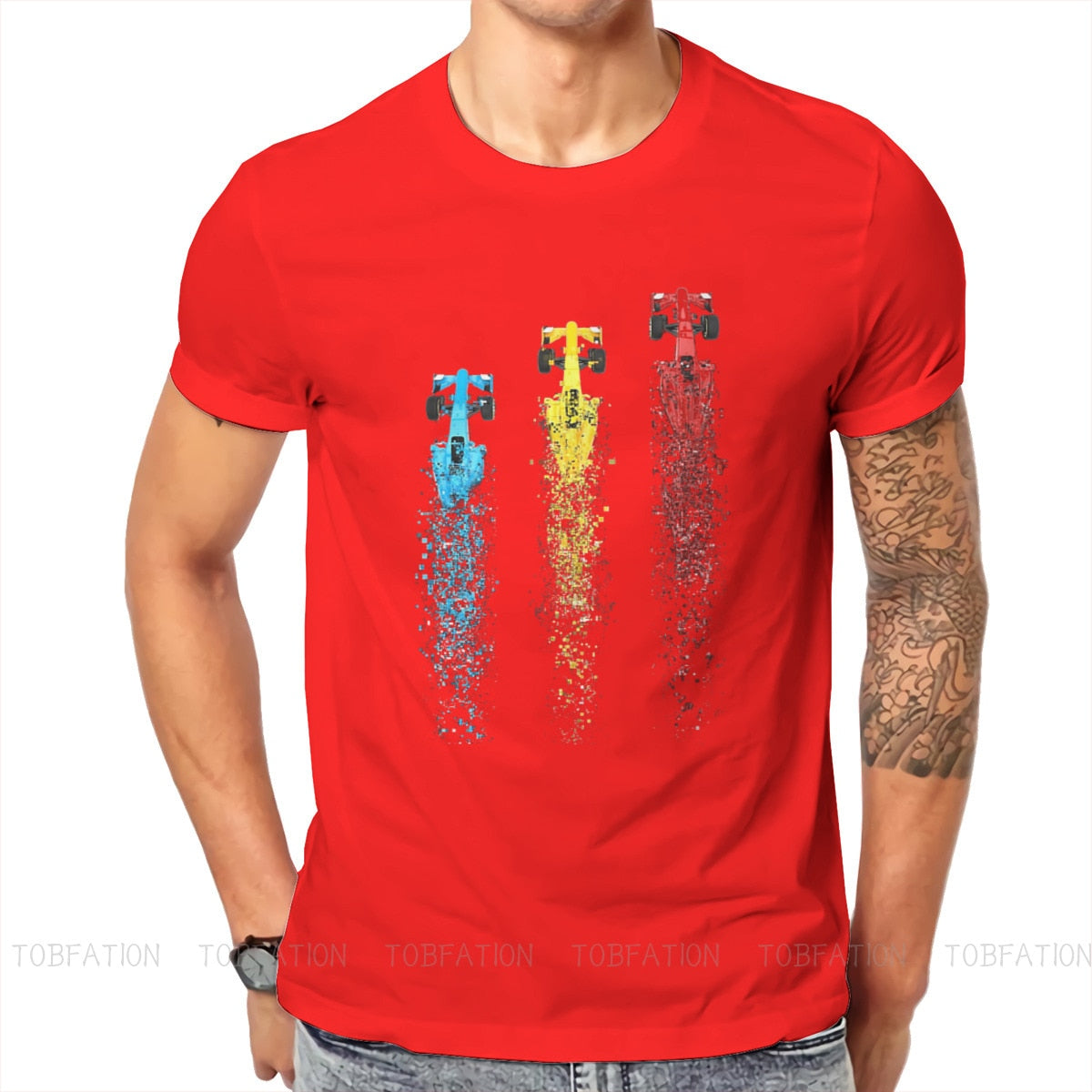 Abstract Formula 1 Cars Racing T-Shirt