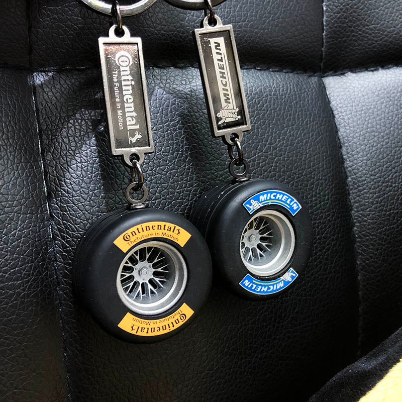 F1 Retro Tire Keyring