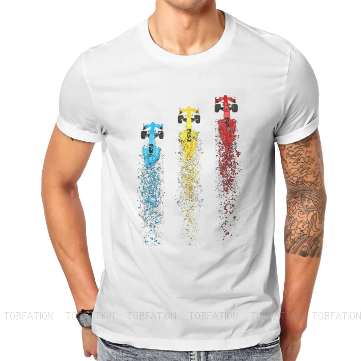Abstract Formula 1 Cars Racing T-Shirt