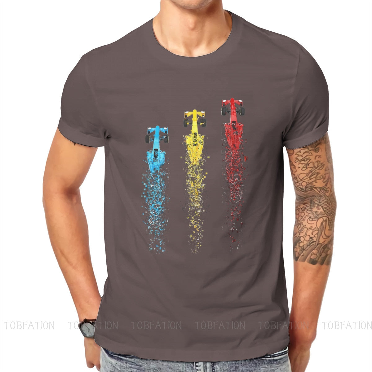 Abstract Formula 1 Cars Racing T-Shirt