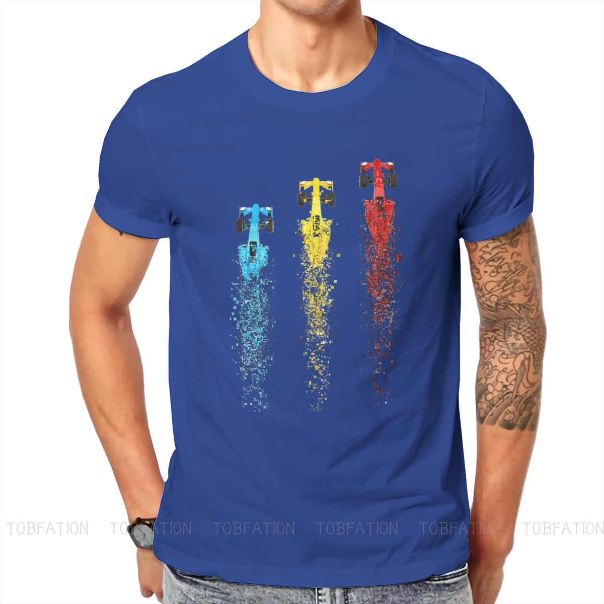 Abstract Formula 1 Cars Racing T-Shirt