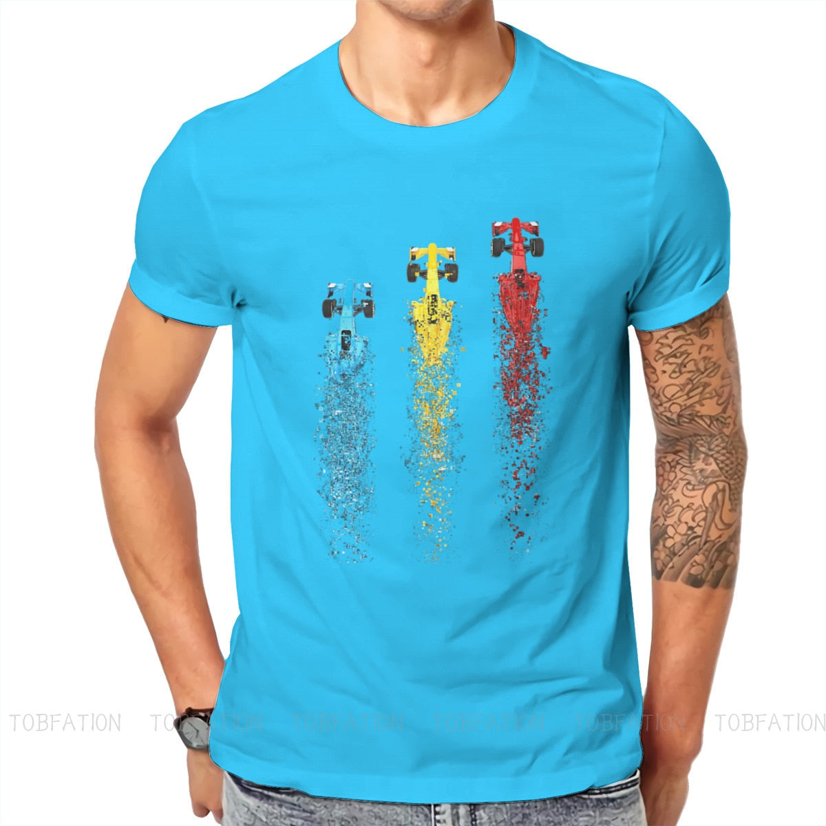 Abstract Formula 1 Cars Racing T-Shirt