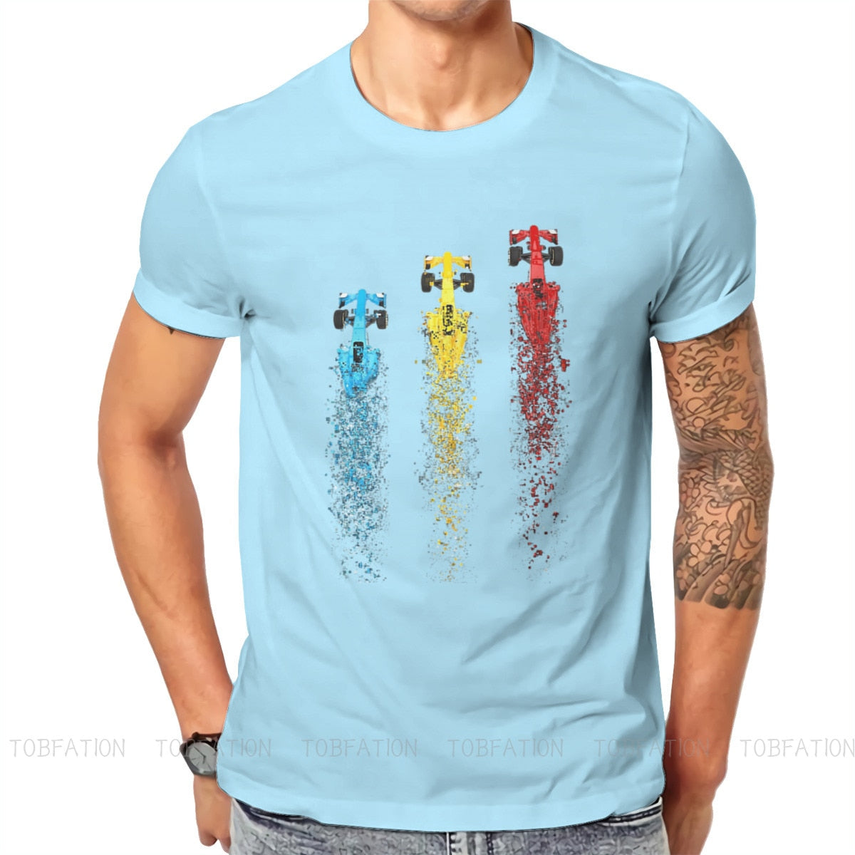 Abstract Formula 1 Cars Racing T-Shirt