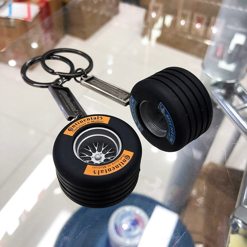 F1 Retro Tire Keyring