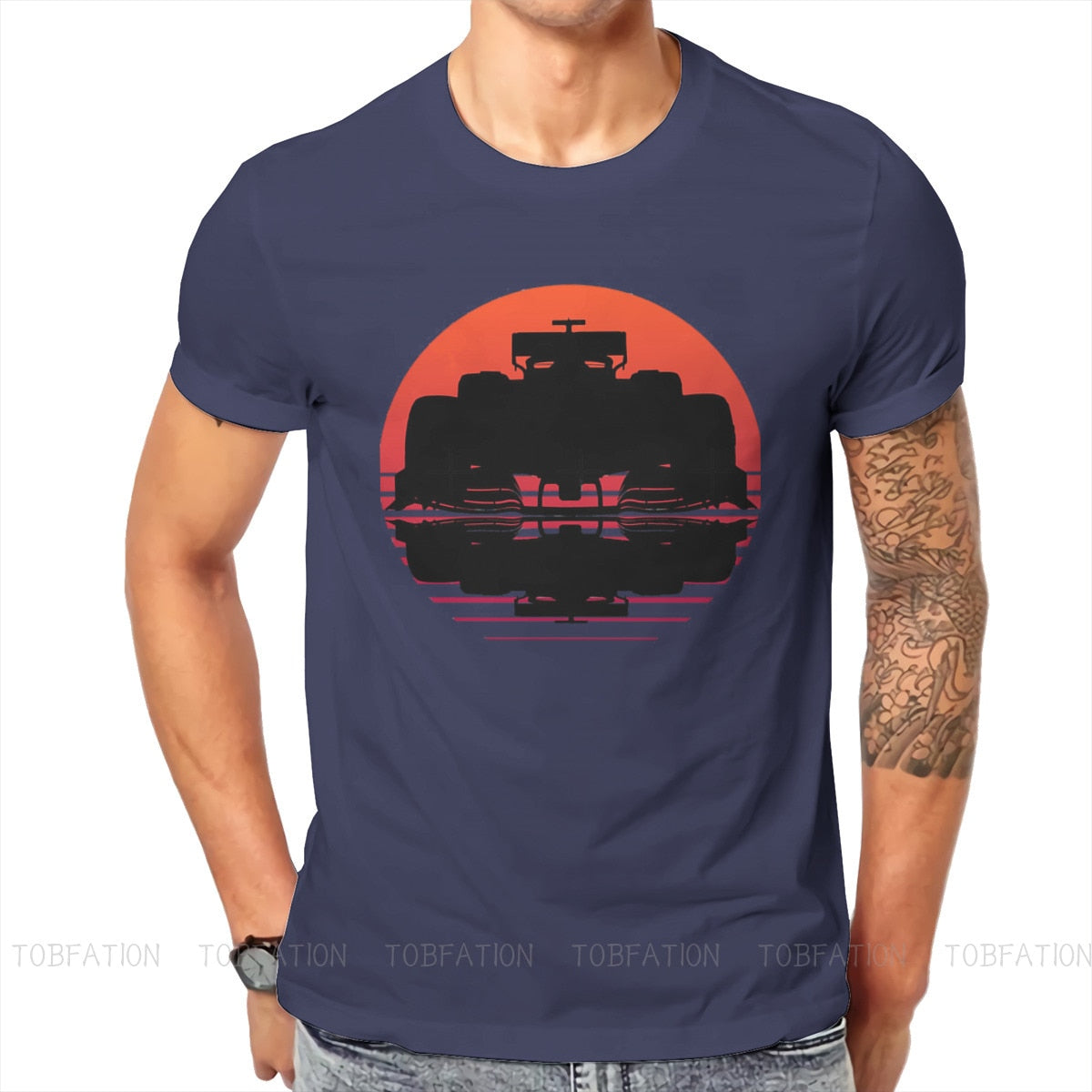 F1 Car Vintage Sunrise T-Shirt