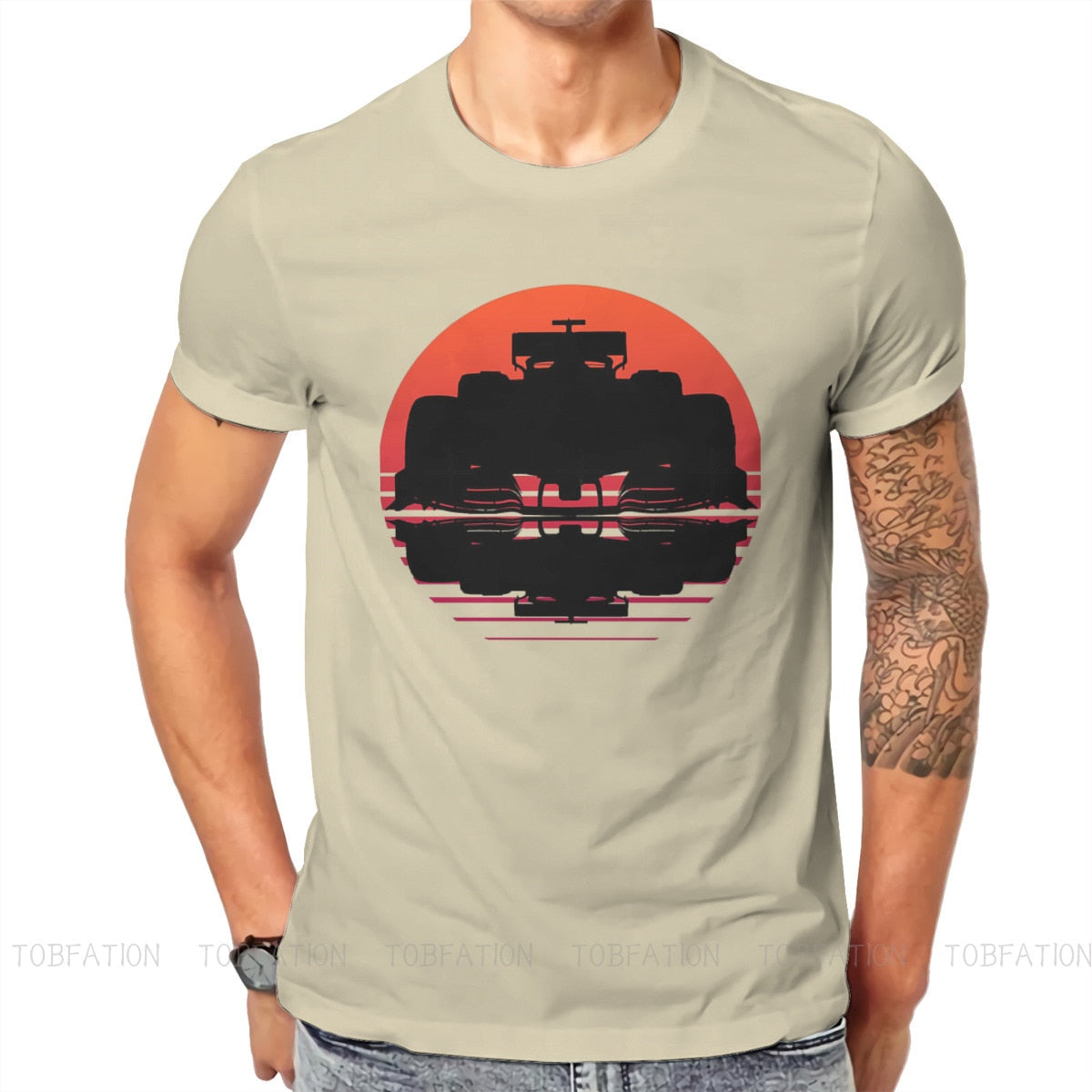 F1 Car Vintage Sunrise T-Shirt