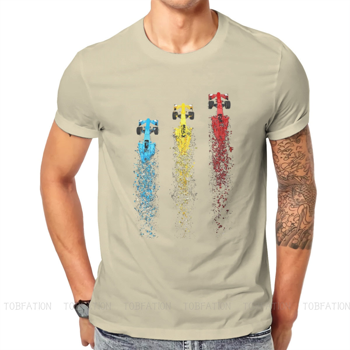 Abstract Formula 1 Cars Racing T-Shirt