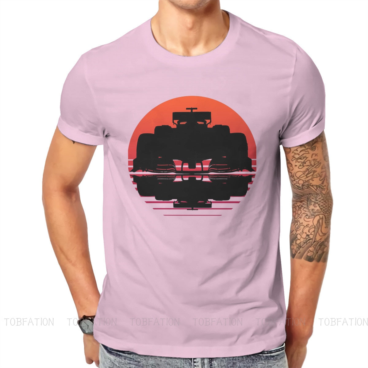 F1 Car Vintage Sunrise T-Shirt