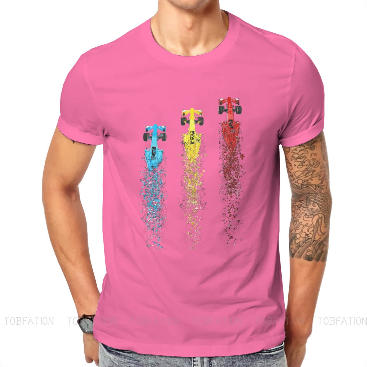 Abstract Formula 1 Cars Racing T-Shirt
