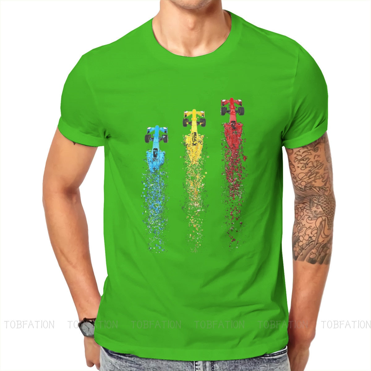 Abstract Formula 1 Cars Racing T-Shirt