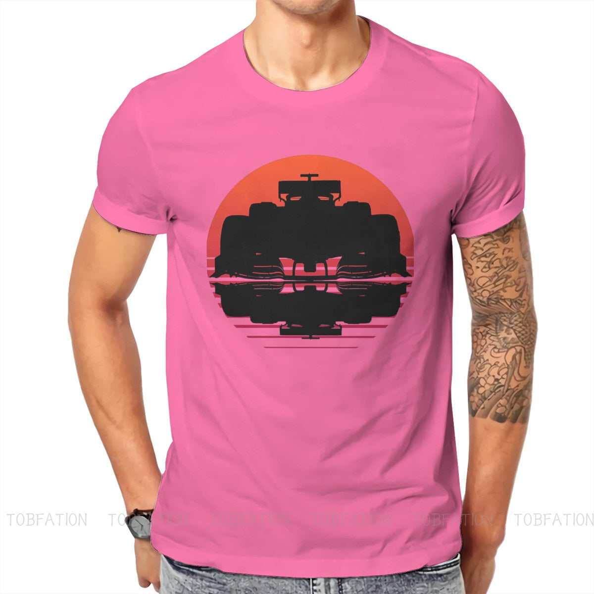 F1 Car Vintage Sunrise T-Shirt