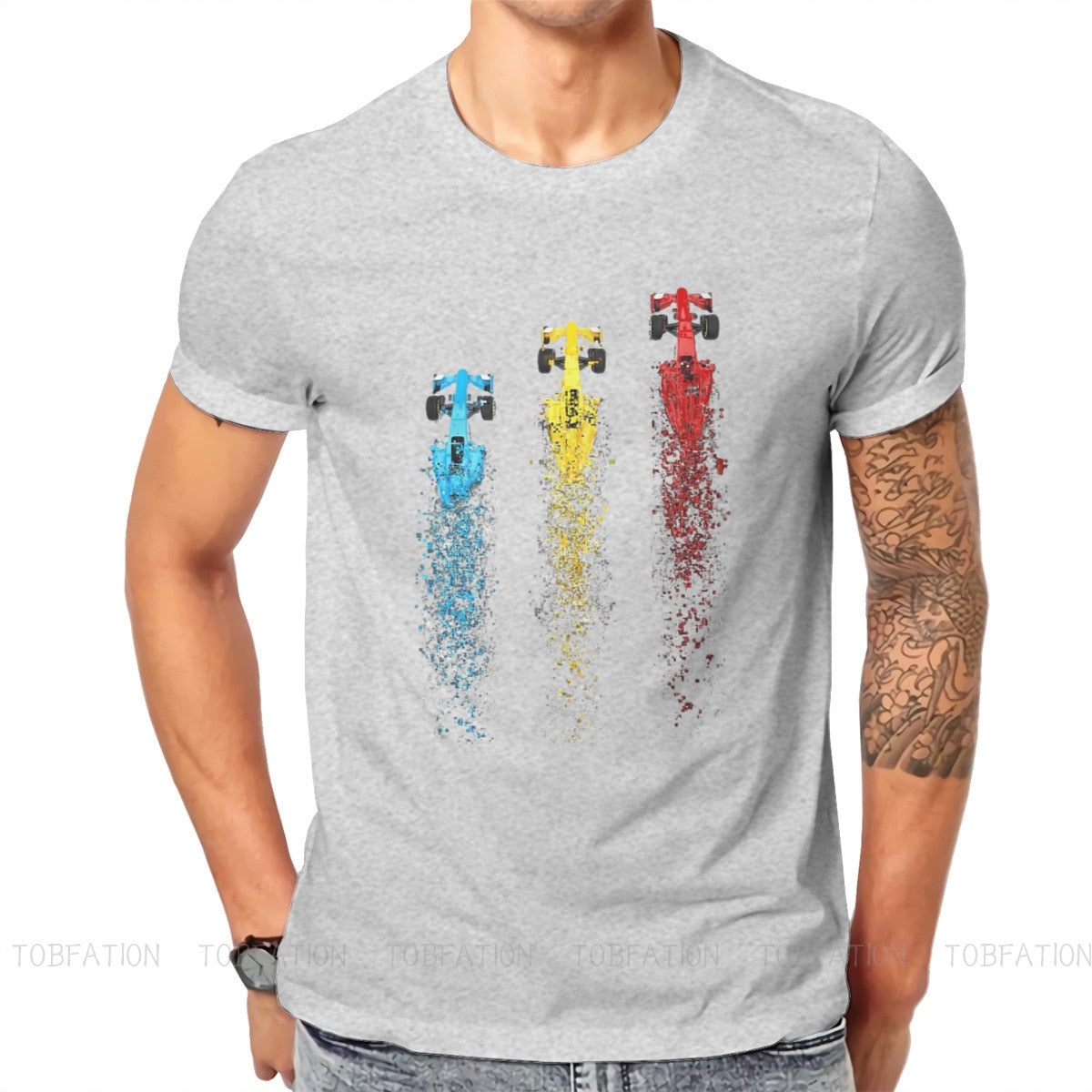 Abstract Formula 1 Cars Racing T-Shirt