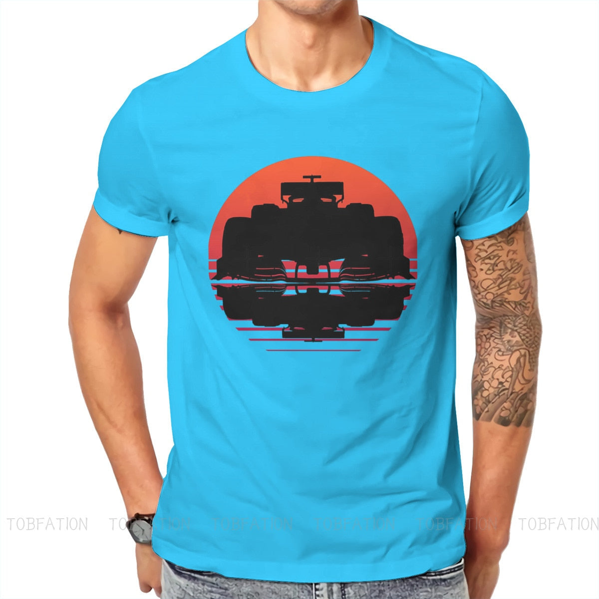 F1 Car Vintage Sunrise T-Shirt