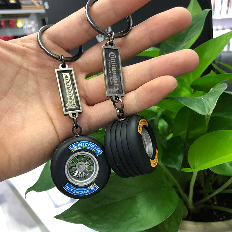F1 Retro Tire Keyring