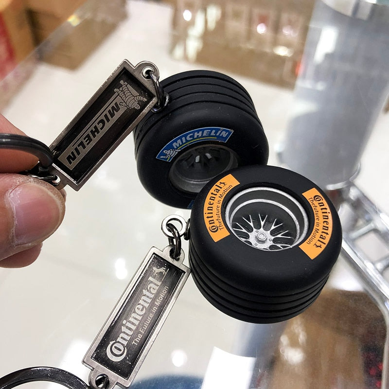 F1 Retro Tire Keyring