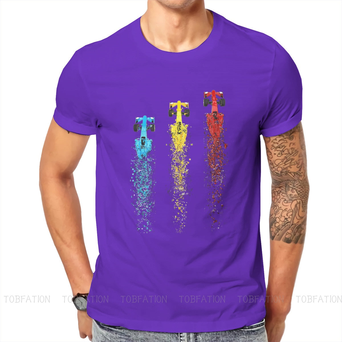 Abstract Formula 1 Cars Racing T-Shirt