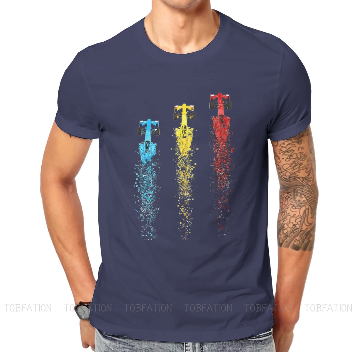 Abstract Formula 1 Cars Racing T-Shirt