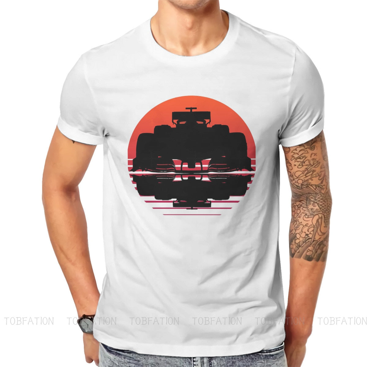 F1 Car Vintage Sunrise T-Shirt