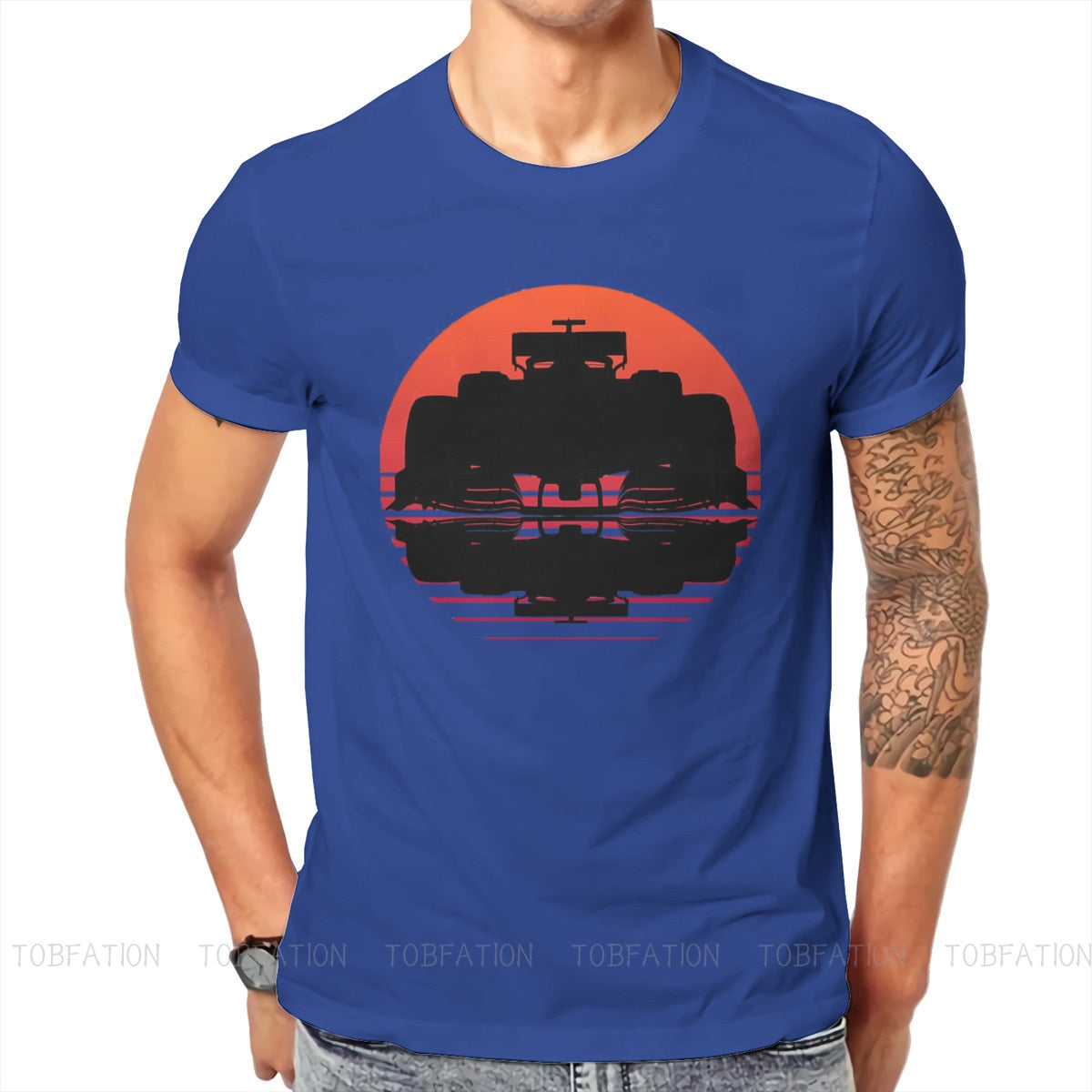 F1 Car Vintage Sunrise T-Shirt