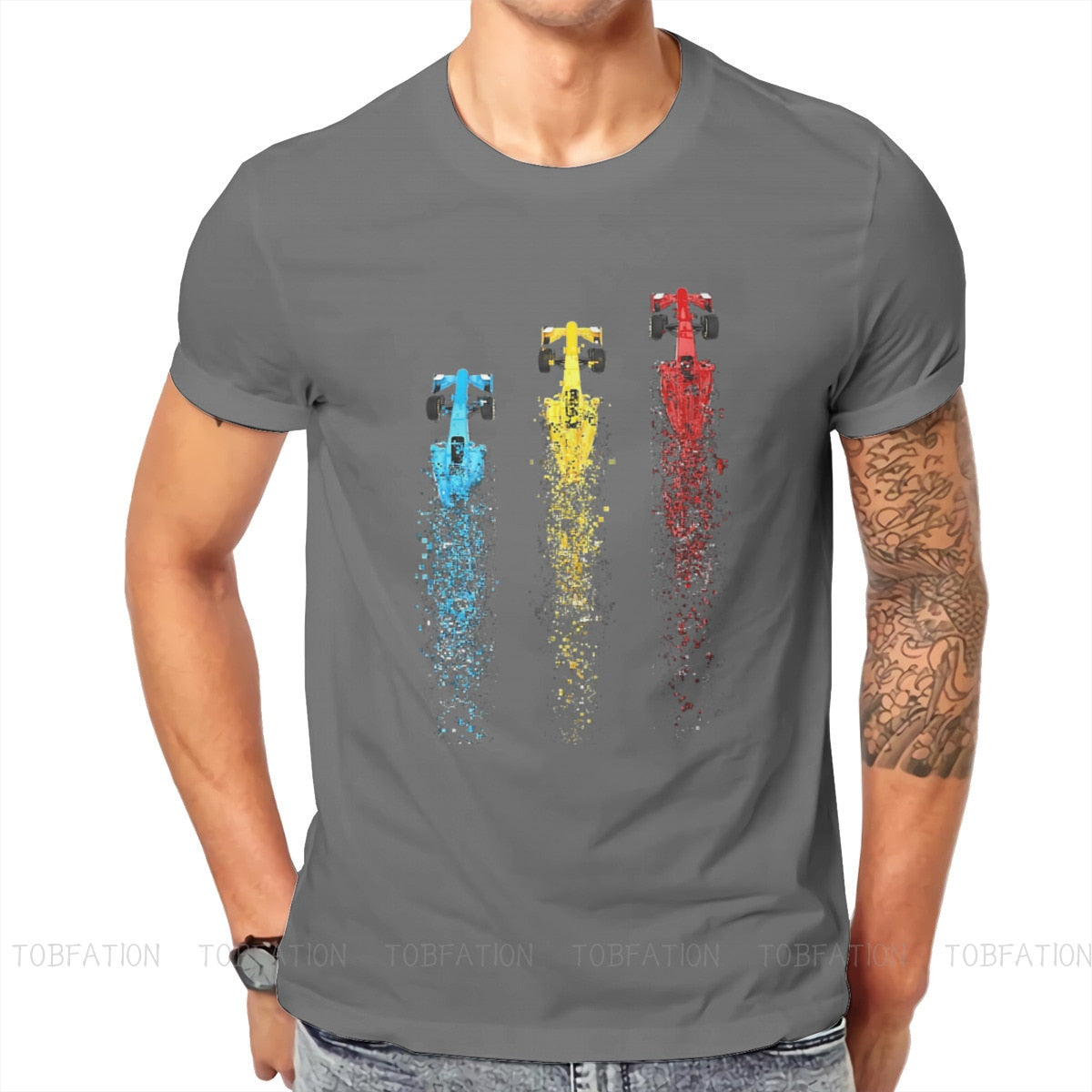 Abstract Formula 1 Cars Racing T-Shirt