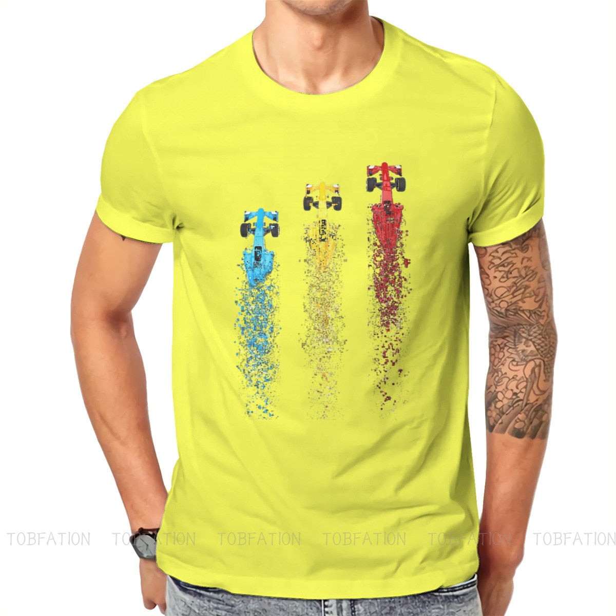 Abstract Formula 1 Cars Racing T-Shirt