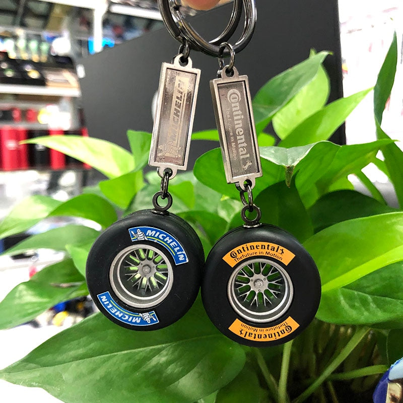 F1 Retro Tire Keyring