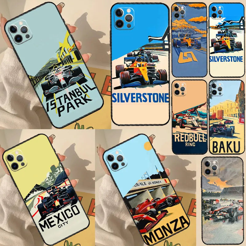 Iphone Case Formula 1 Silverstone Classic Poster Style - Silicone