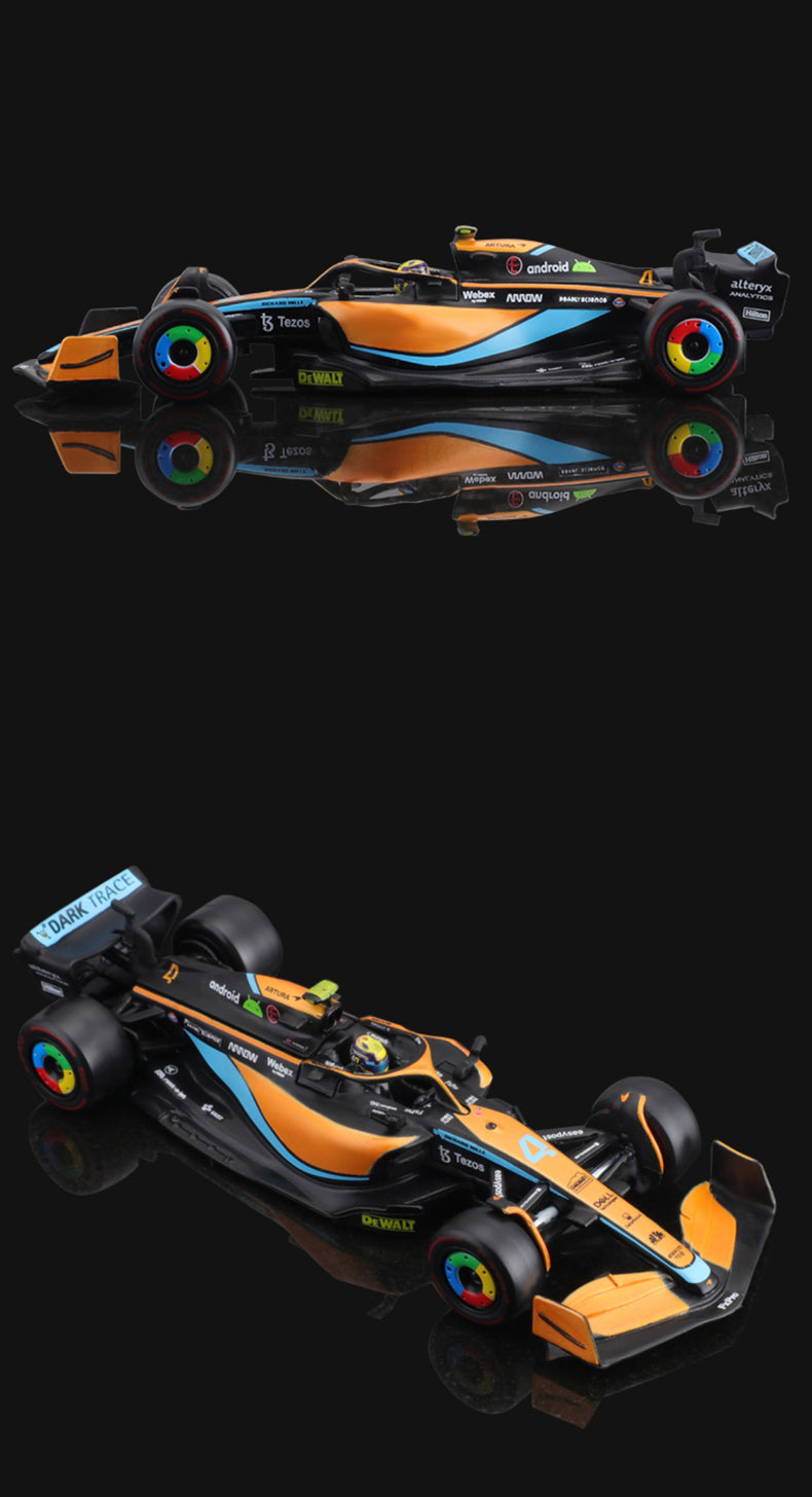 Premium Bburago 1:43 McLaren F1 Team MCL36 2022 #4 Lando Norris #3 Daniel Ricciardo