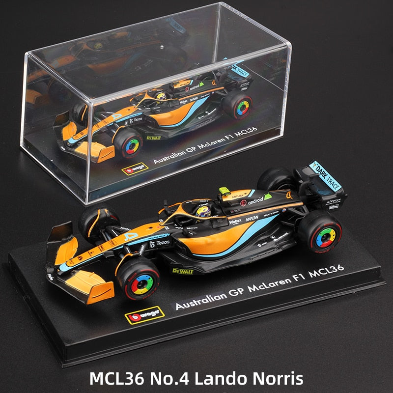 Premium Bburago 1:43 McLaren F1 Team MCL36 2022 #4 Lando Norris #3 Daniel Ricciardo