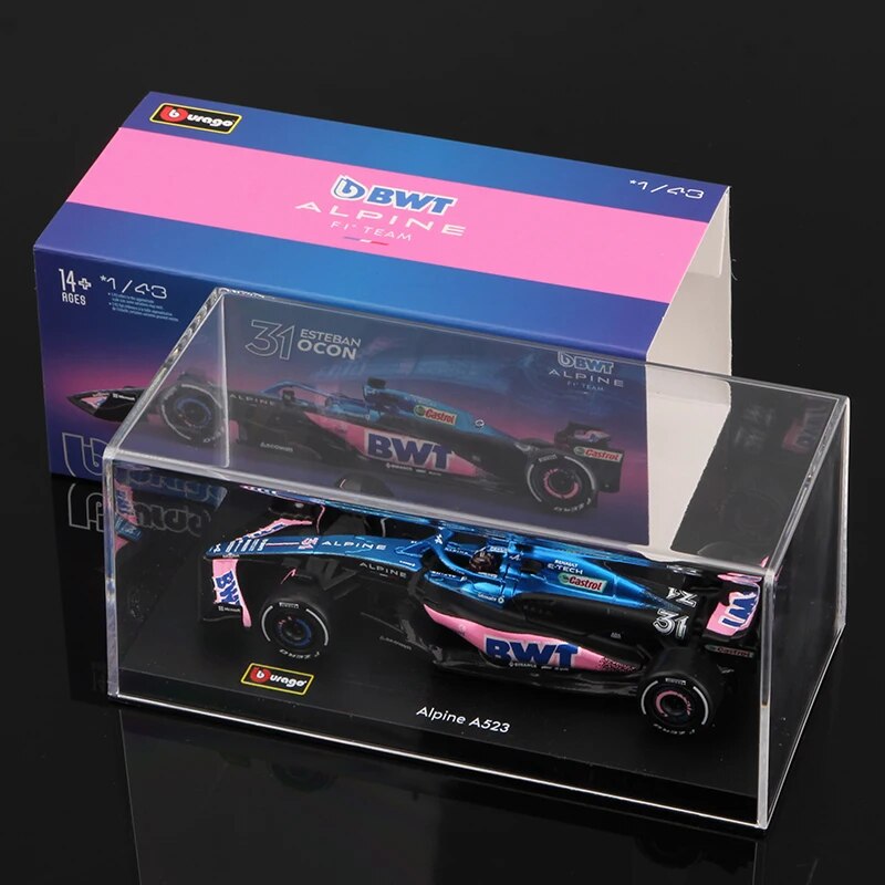 Premium Bburago 1:43 F1 2023 BWT Alpine A523 F1 Team #10 Gasly #31 Ocon