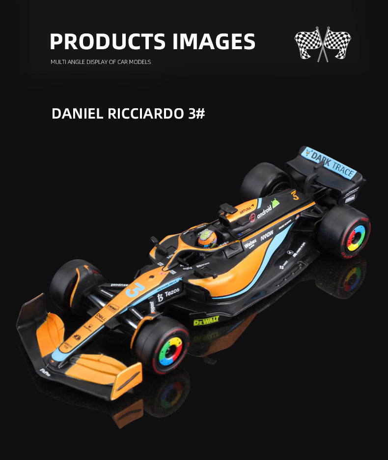 Premium Bburago 1:43 McLaren F1 Team MCL36 2022 #4 Lando Norris #3 Daniel Ricciardo