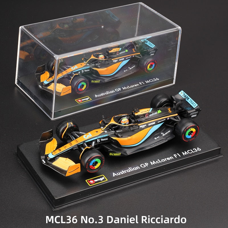 Premium Bburago 1:43 McLaren F1 Team MCL36 2022 #4 Lando Norris #3 Daniel Ricciardo