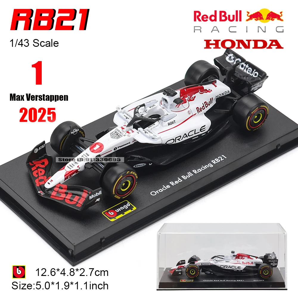Premium Bburago 1:43 2025 F1 Red Bull RB21 Japan Special #1 Verstappen #22 Yuki Tsunoda