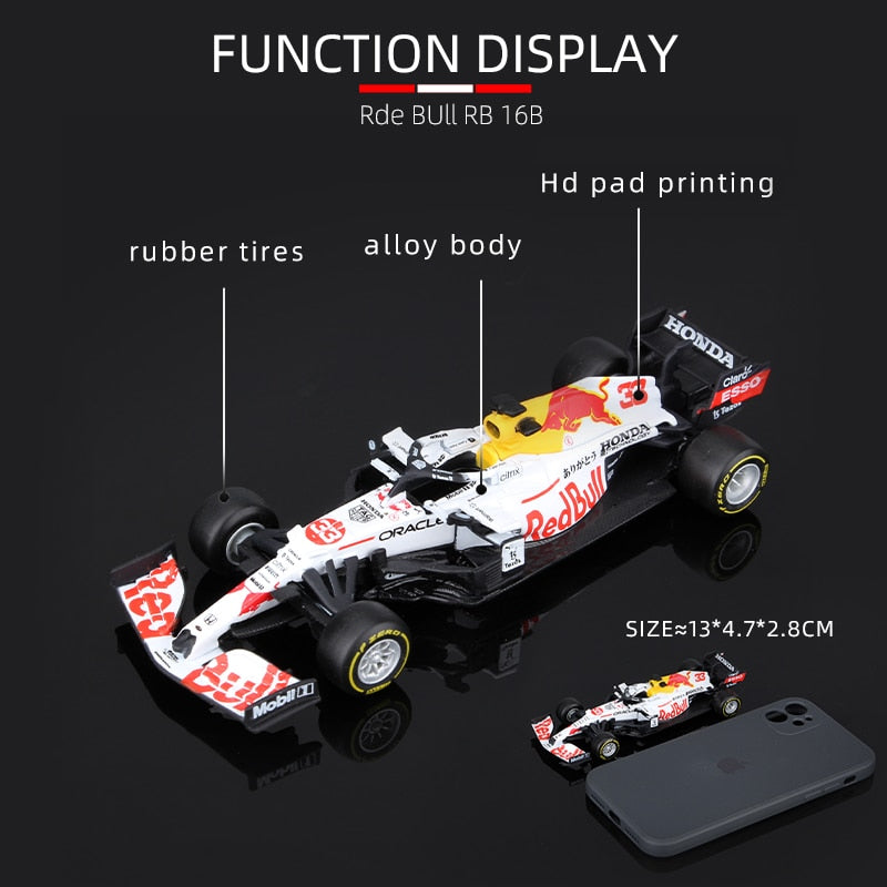 Bburago 1:43 2021 F1 Red Bull Racing RB16B 33# Verstappen 11# Perez Special Paint