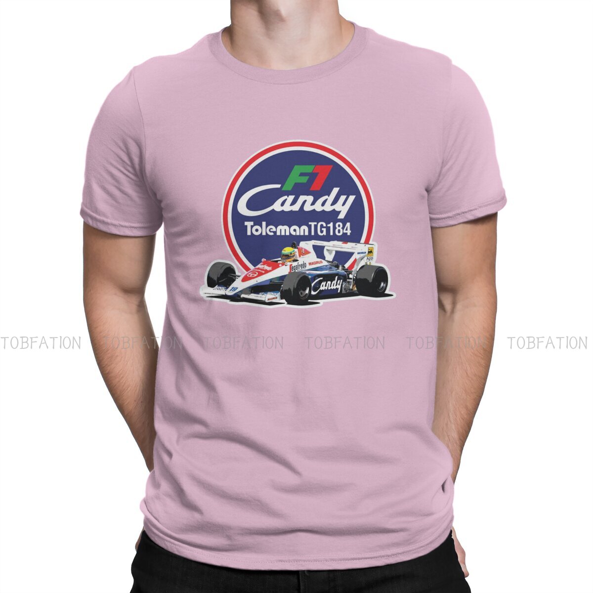 T-Shirt Ayrton Senna F1 Candy Toleman TG184 Car
