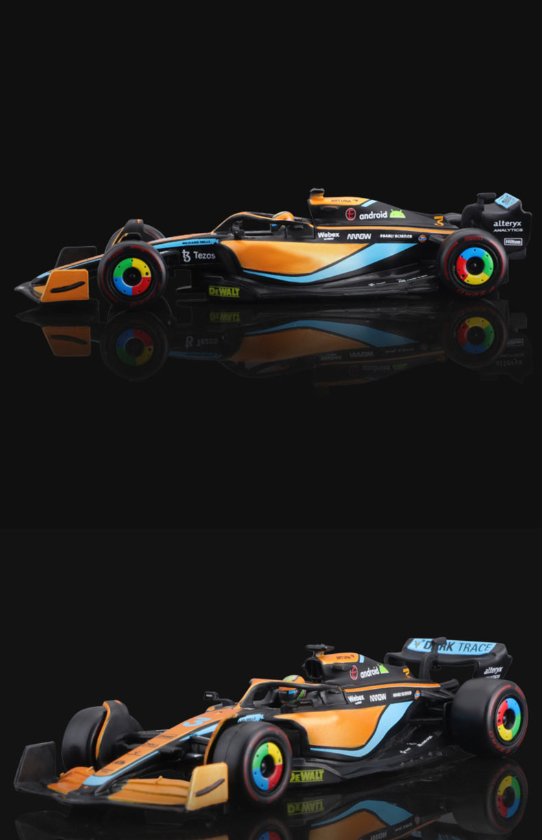 Premium Bburago 1:43 McLaren F1 Team MCL36 2022 #4 Lando Norris #3 Daniel Ricciardo
