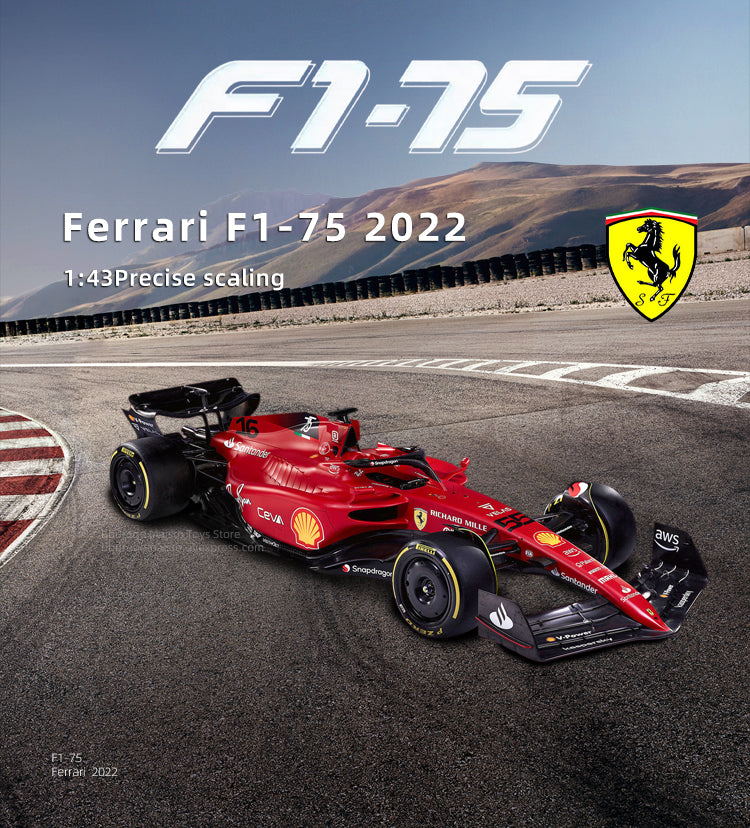 Premium Bburago 1:43 2022 F1 Scuderia Ferrari F1-75 #16 Leclerc #55 Sainz