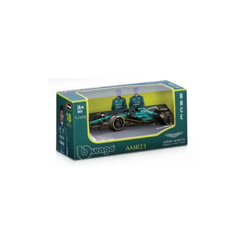 Bburago 1:43 Aston Martin AMR23 #14 Fernando Alonso #18 Lance Stroll