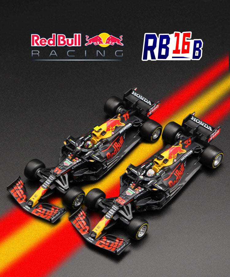 Premium Bburago 1:43 Red Bull RB16B 2021 #33 Max Verstappen #11 Checo Perez