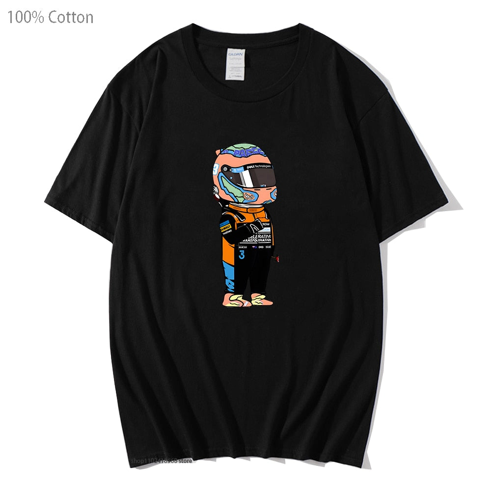 T-Shirt Cartoon Daniel Ricciardo Unisex - 100% Cotton