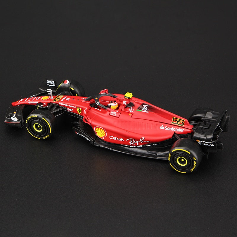 Premium Bburago 1:43 2022 F1 Scuderia Ferrari F1-75 #16 Leclerc #55 Sainz