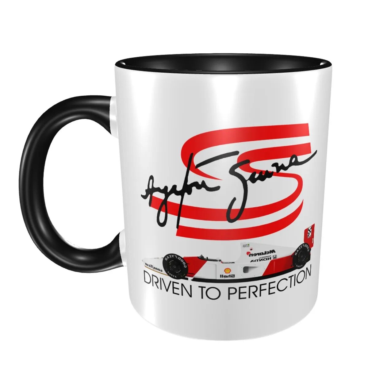 Ayrton Senna logo mug - Drive to Perfection