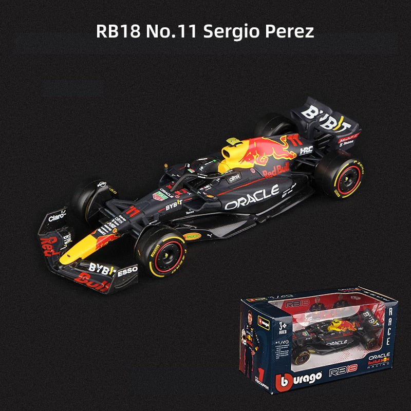 Bburago 1:43 2022 F1 Red Bull Racing RB18 1# Verstappen 11# Perez