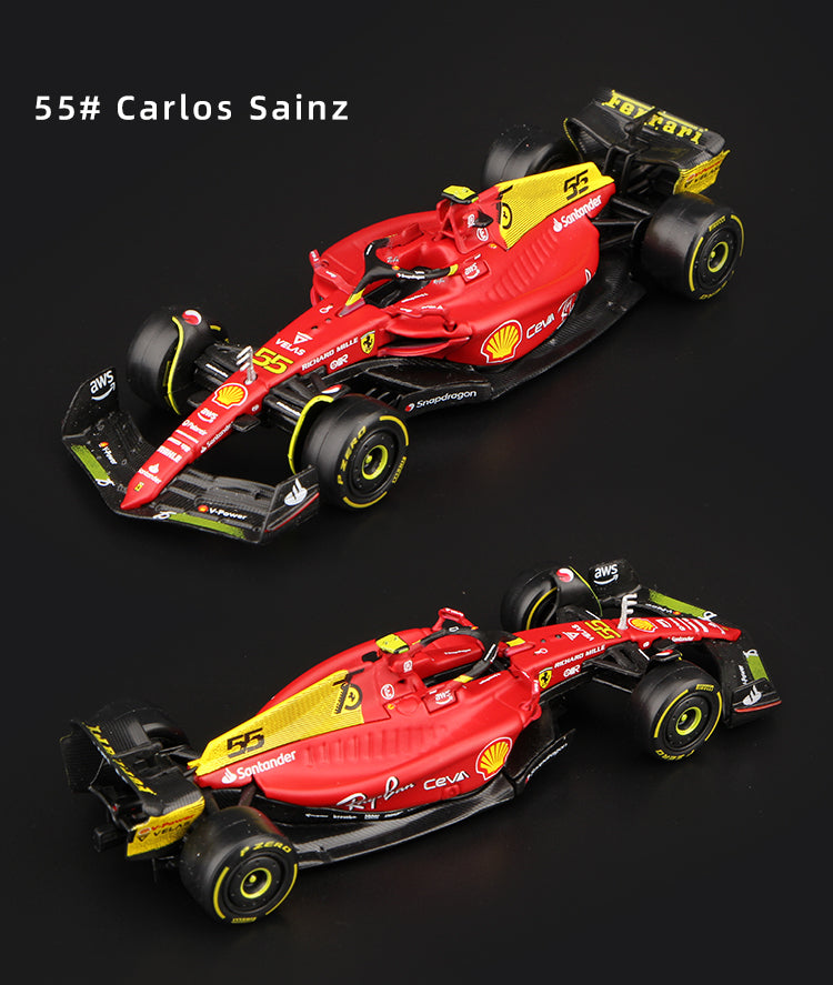 Bburago 1:43 75th Anniversary MONZA 2022 F1 Scuderia Ferrari F1-75 #16 Leclerc #55 Sainz